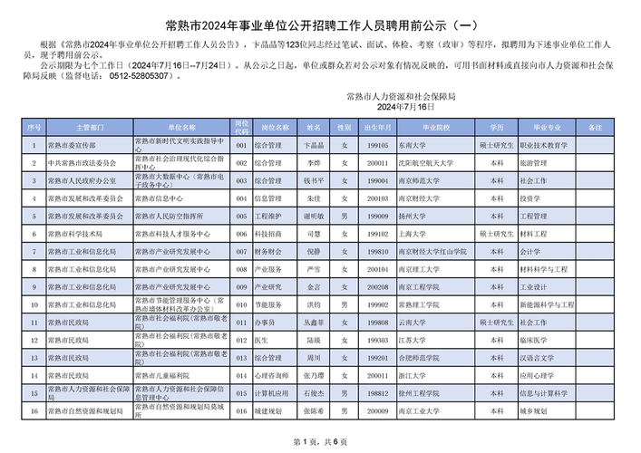 常熟最新招聘信息汇总