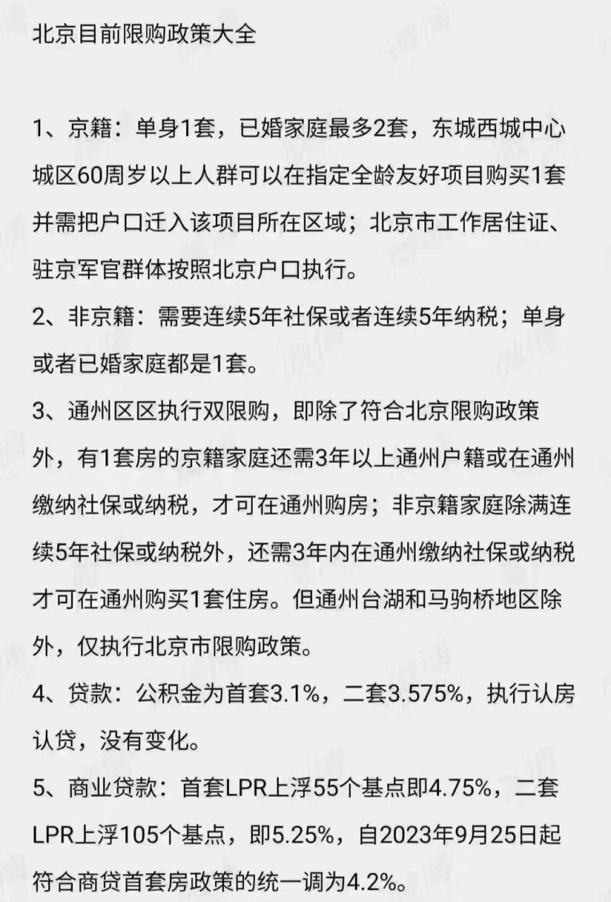 北京买房资格最新政策，全面解读与影响分析